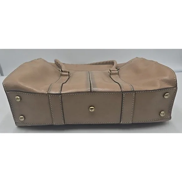 Patricia Nash Vienna Suede Satchel‎ Italian Leather Heritage Biscuit Hand Bag - Picture 14 of 15